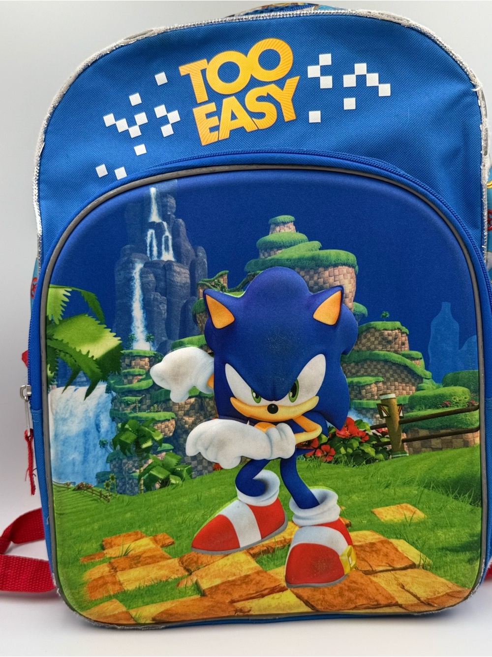 Sonic The Hedgehog Blue 'Too Easy' Kids Backpack